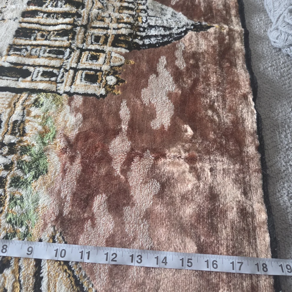 Vintage St. Peter’s Basilica Vatican Tapestry Wall Hanging Rug Rome Souvenir